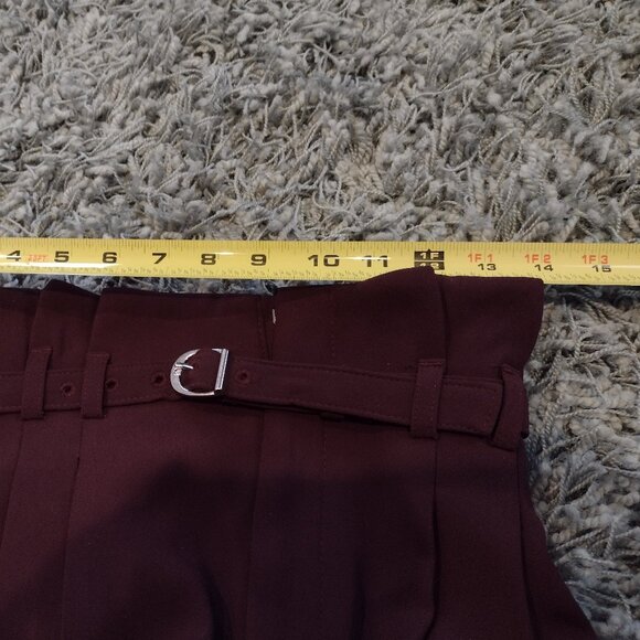 COPY - Express Burgundy Wide Leg High Rise Trousers - Picture 7 of 10